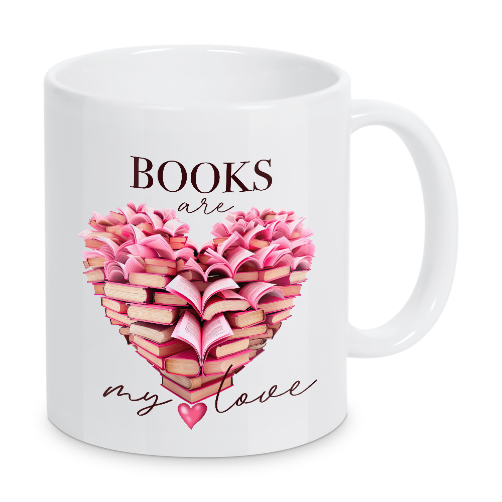 Tasse "Bücher sind meine Liebe" artboxONE - Abstrakt,Fashion,Buchstaben