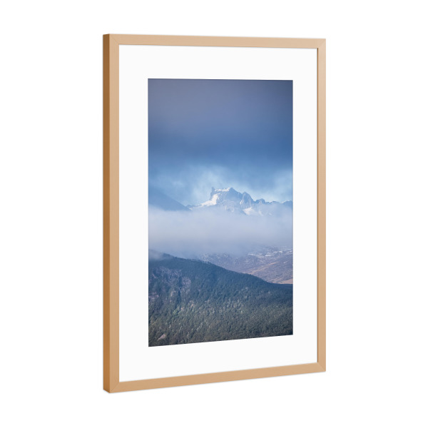 Poster mit Rahmen Kupfer "Seasons" artboxONE - Natur - Norwegen,Berge,Wolken
