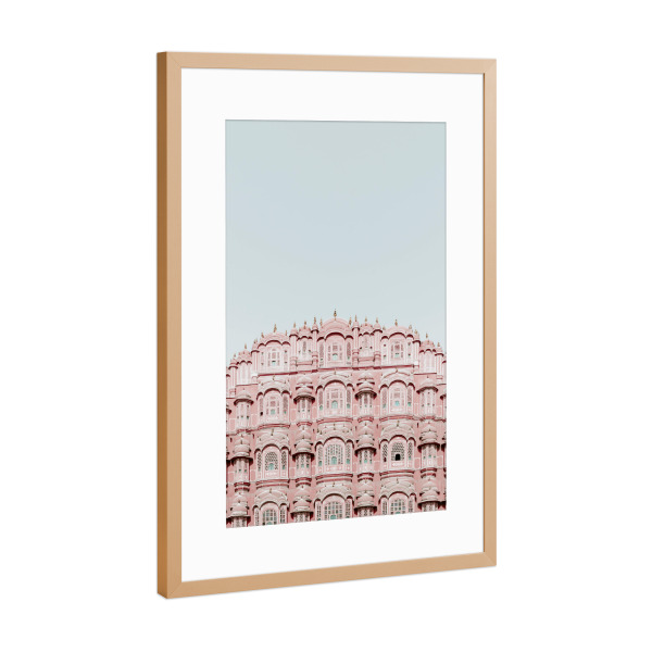 Poster mit Rahmen Kupfer "India pink architecture" artboxONE - Architektur - India pink architecture