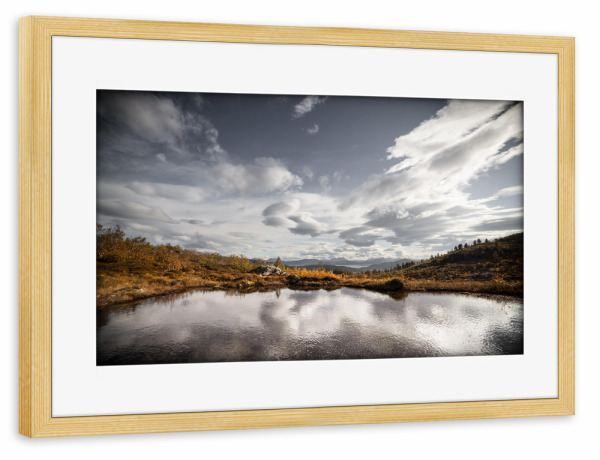 Poster mit Rahmen kiefer "Norwegian autumn" artboxONE - Natur - Skandinavien,Norwegen,Herbst