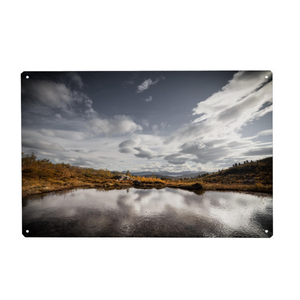 Metall Poster "Norwegian autumn" artboxONE - Natur - Skandinavien,Norwegen,Herbst - Blechschild