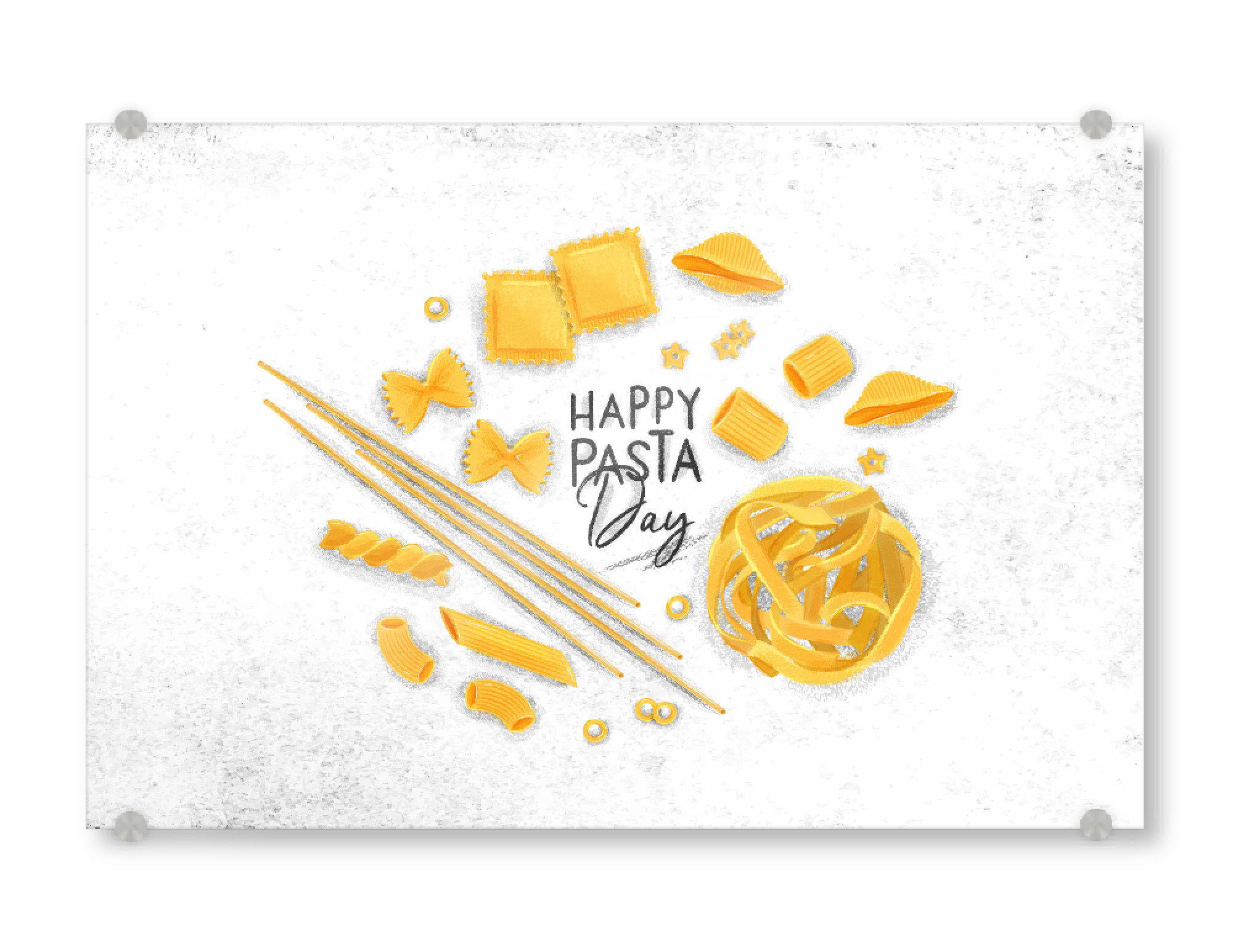 Acrylglasbild "Happy pasta day" artboxONE - Essen & Trinken