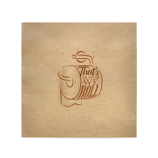 Poster 20x20 cm "Toilet paper graphics craft" artboxONE - Streetart - Toilet