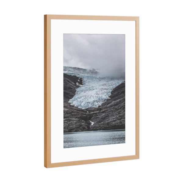Poster mit Rahmen Kupfer "Glacier" artboxONE - Natur - Gletscher,Norwegen,Arktis