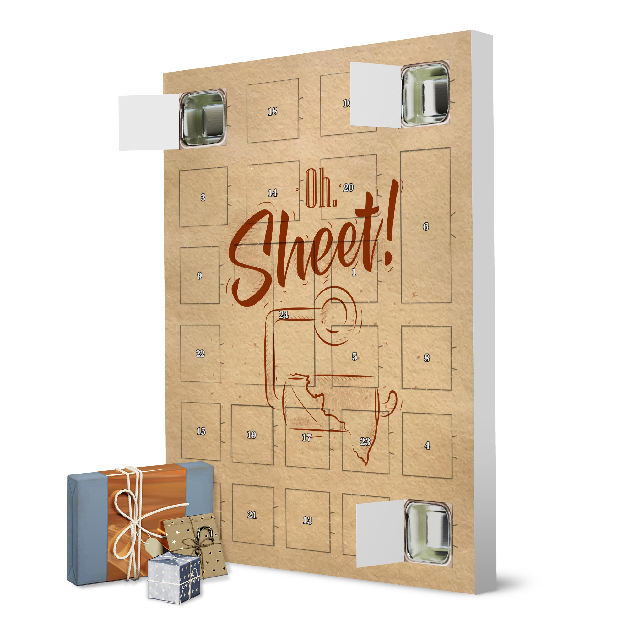 Adventskalender zum Selbstbefüllen Toilet finish paper graphics craft artboxONE Adventskalender Typografie