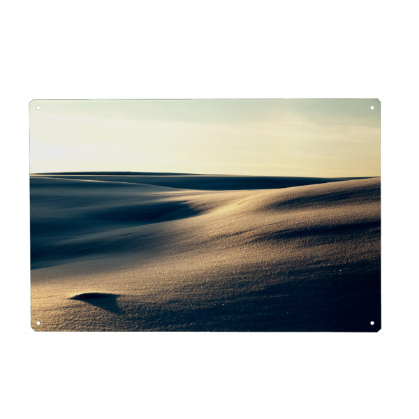 Metall Poster "Winterwüste" artboxONE - Natur - Schnee,Norwegen,Arktis - Blechschild