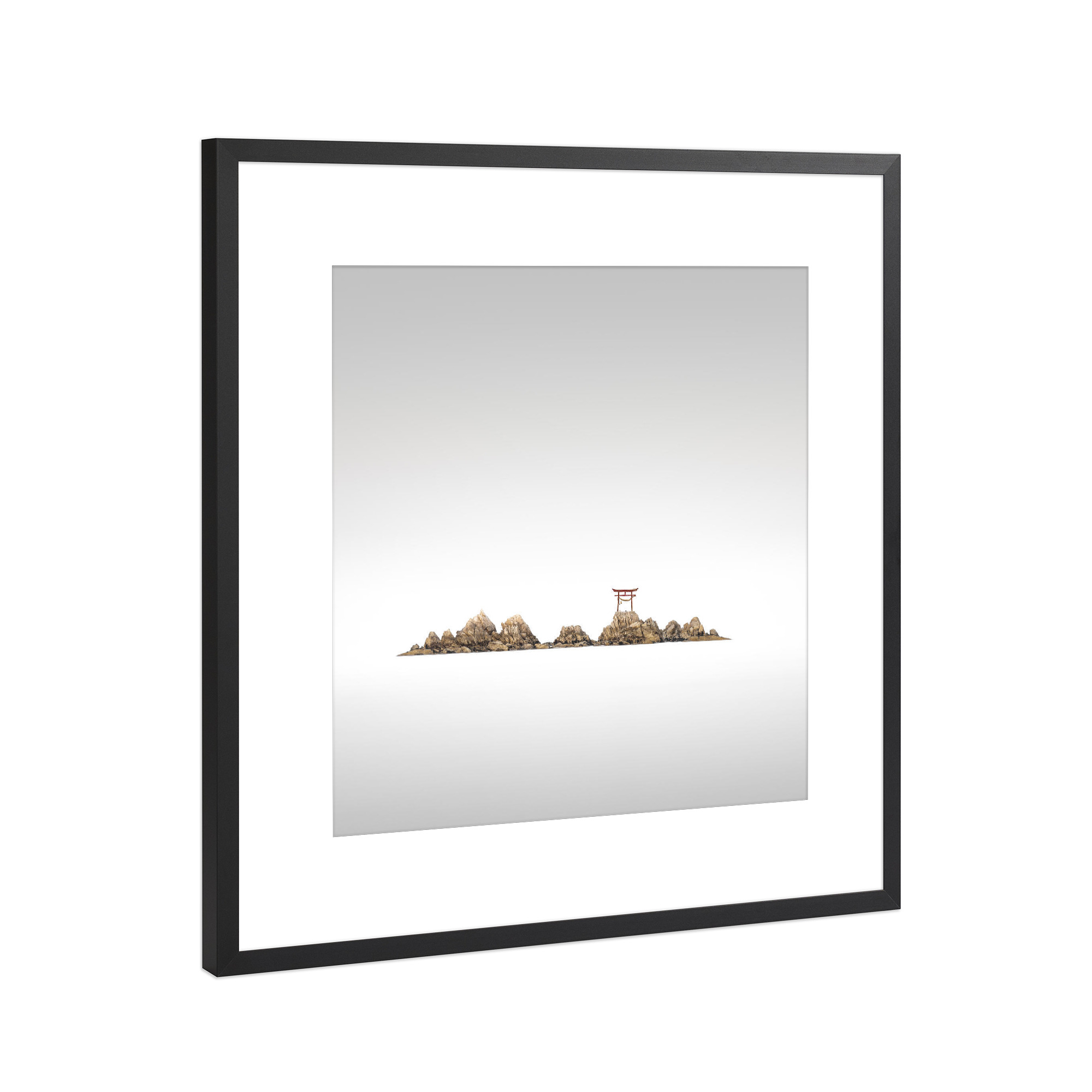 Poster mit Rahmen Schwarz (Metallic) "Torii Natakaigan 2 Japan" artboxONE - Natur,Reise / Asien