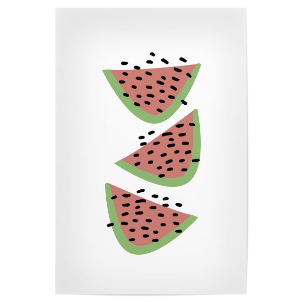 Poster "Tanzende Melonenstücke" artboxONE - Essen & Trinken / Obst & Gemüse - Obst,Wassermelone
