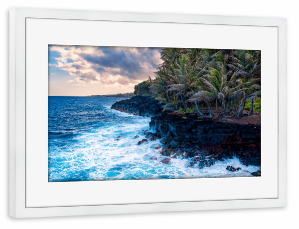 Poster mit Rahmen weiß "Big Island - Hawaii" artboxONE - Natur,Reise / Strand und Meer
