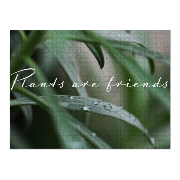 Puzzle Ravensburger "Plants are friends" artboxONE - Typografie,Natur,Floral