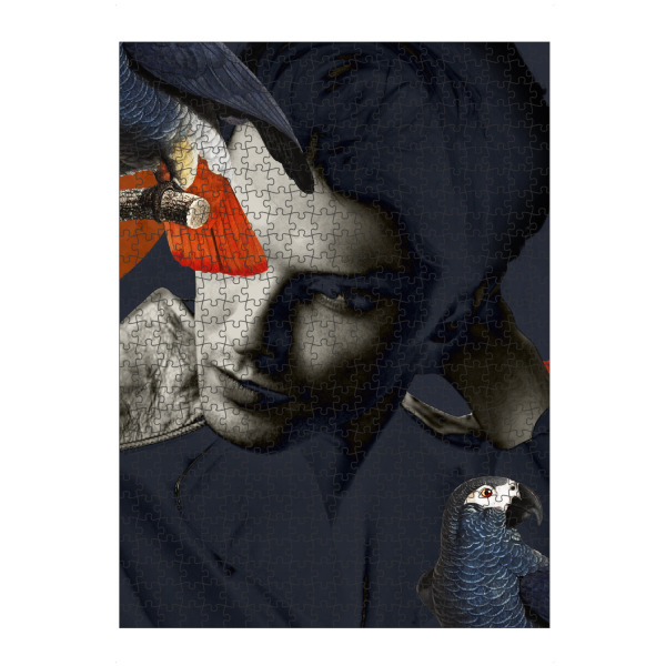 artboxONE Puzzle "Man Bird Diptych" artboxONE - Menschen - Art,Man,Bird,Parrot,Boy - Bild art