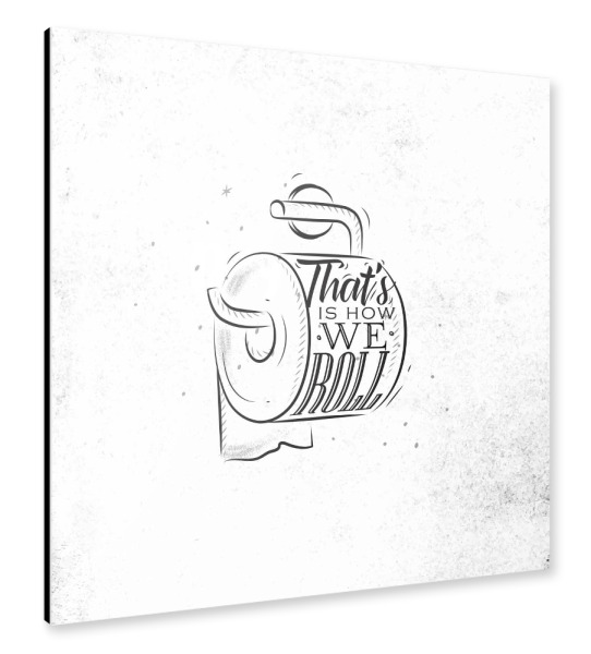 Alu-Dibond "Toilet paper graphics retro" 30x30 cm artboxONE