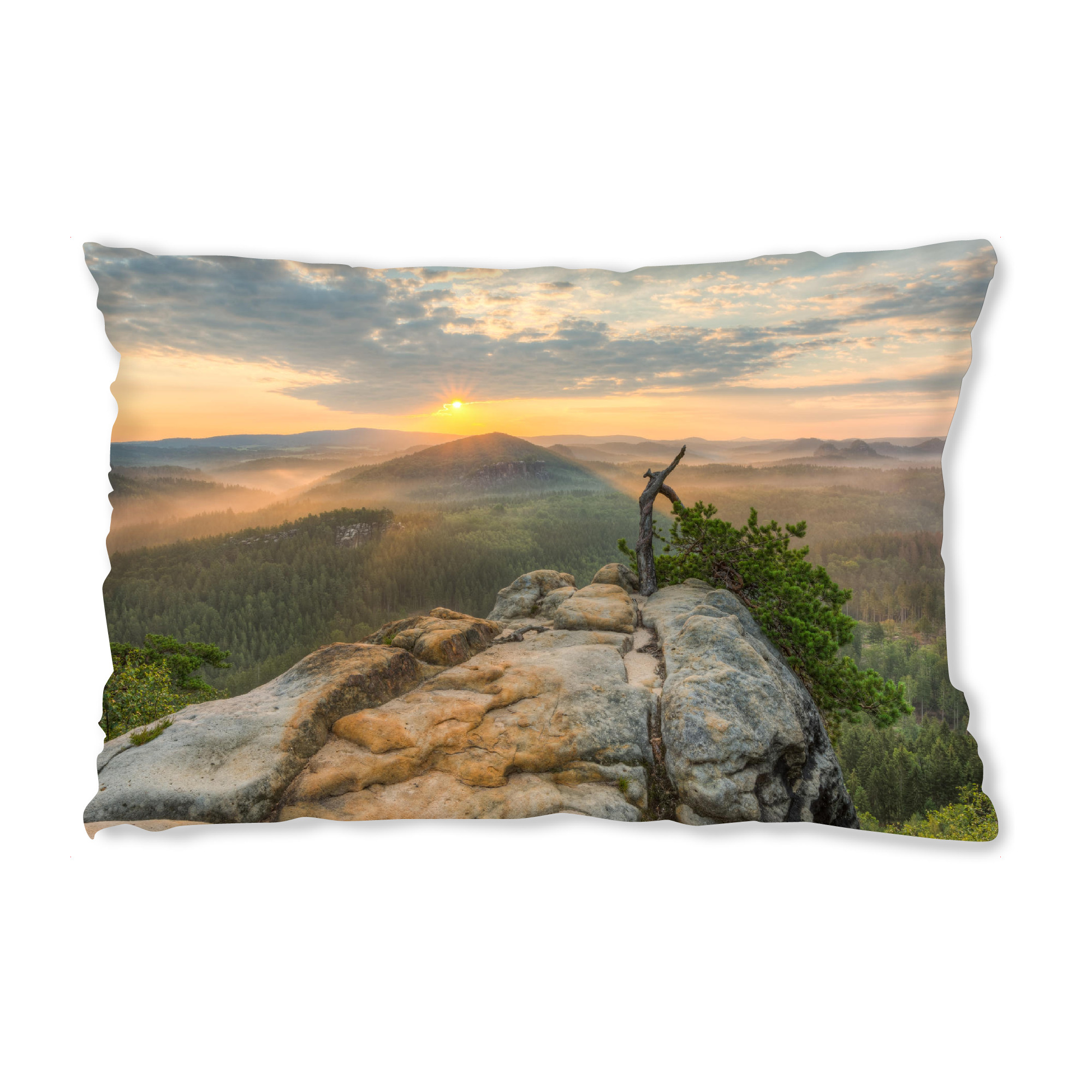 Design-Kissen "Ein Morgen im Elbsandsteingebirge" artboxONE - Natur,Reise