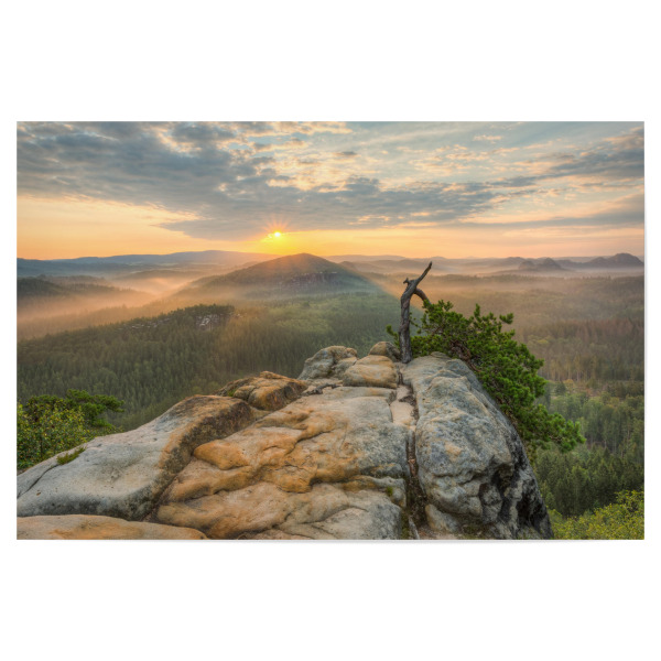 Poster "Ein Morgen im Elbsandsteingebirge" artboxONE - Natur,Reise