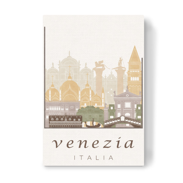 Leinwandbild "Venice rustic skyline" artboxONE - Städte / Venedig,Kartografie - Venice,Venezia,Venedig,Italy,Italia,Italien,Skyline,Cityscape,Travel