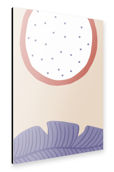 Alu-Dibond "Papaya with purple leaf" 30x20 cm artboxONE