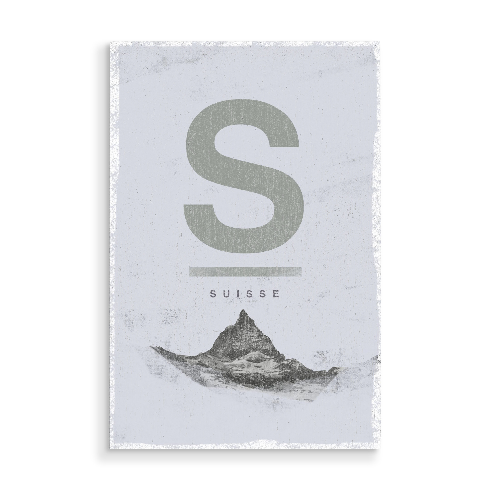 Holzbild "Suisse (letter S)" artboxONE - Typografie,Reise,Reise / Länder