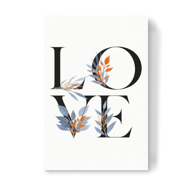 Leinwandbild "Floral Love Letters" artboxONE - Typografie,Floral,Liebe - Letter,Love,Quote,Floral,Flower
