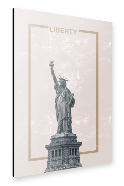 Alu-Dibond "Liberty in grey" 30x20 cm artboxONE