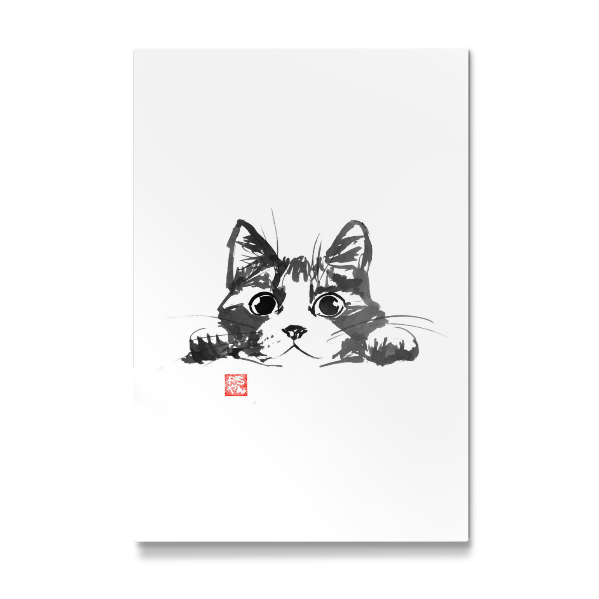 Galerie-Print "Hidden cat behind a table" 30x20 cm artboxONE