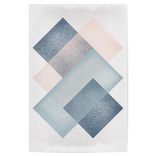 Poster 30x20 cm "Rectangular Pattern" artboxONE - Abstrakt,Geometrie - Grey,Pink,Rose,Pattern,Abstract,Green,Minimal,Scandinavian,Mild
