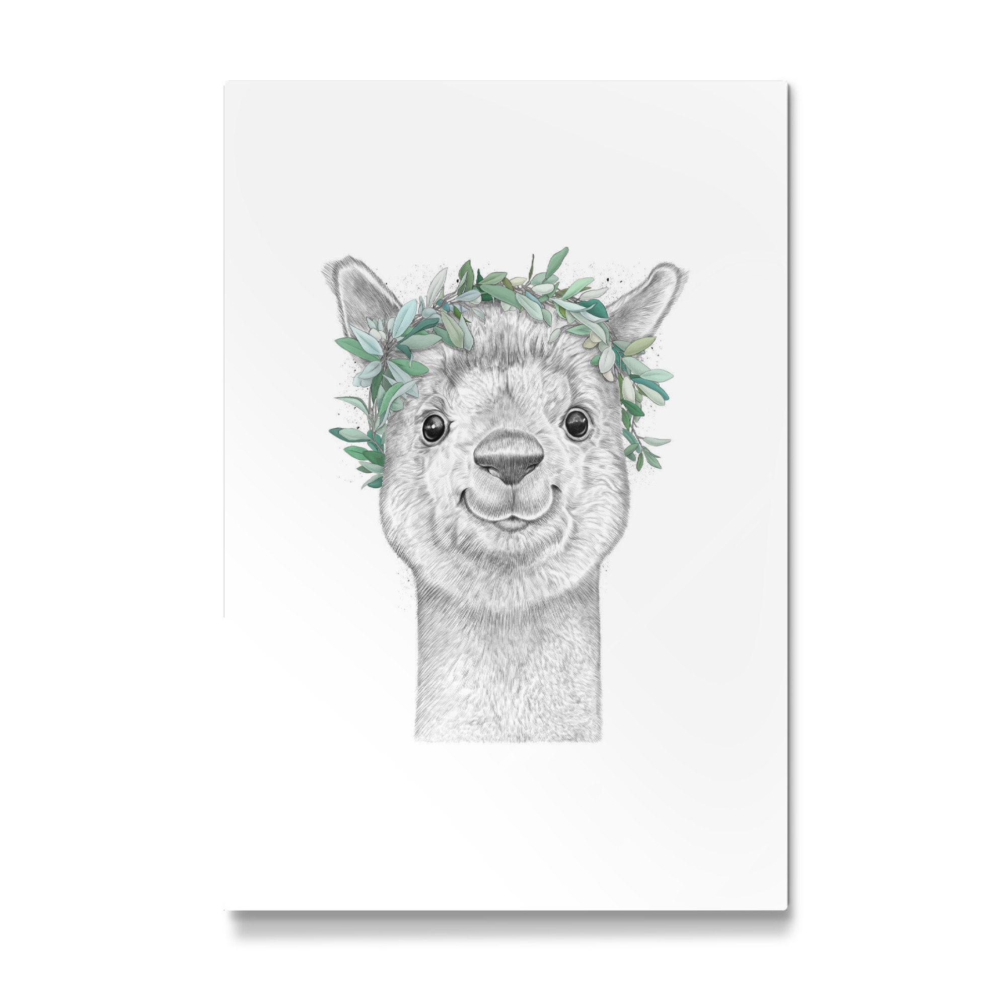 Galerie-Print "Alpaca with wreath" 30x20 cm artboxONE