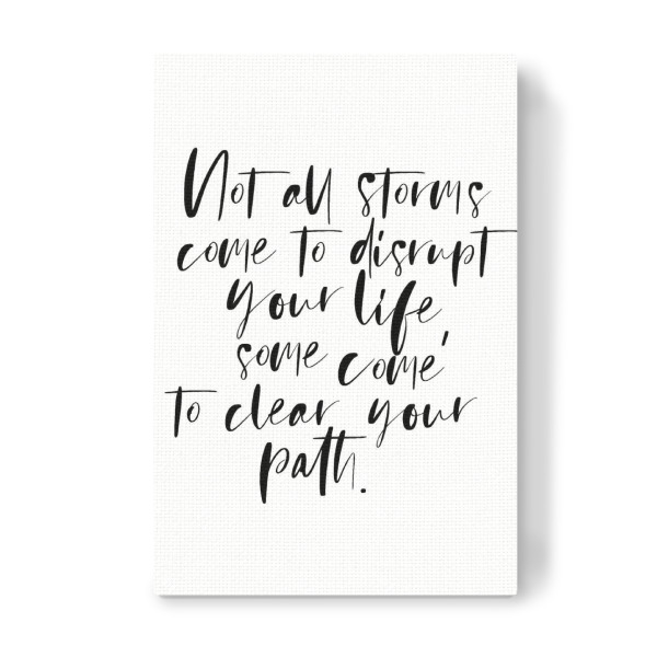 Leinwandbild "Clear your path" artboxONE - Typografie,Schwarzweiß