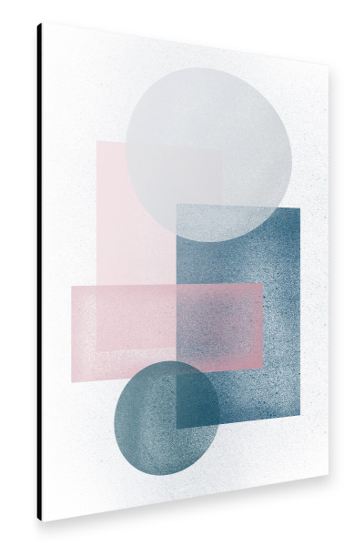 Alu-Dibond "Pink Grey Green" 30x20 cm artboxONE