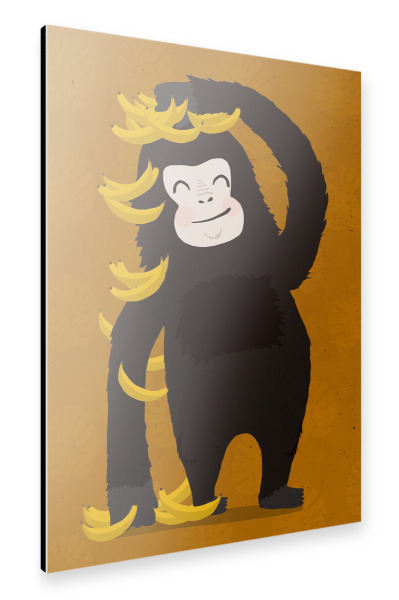 Alu-Dibond "Bananendusche (Version Orange)" 30x20 cm artboxONE