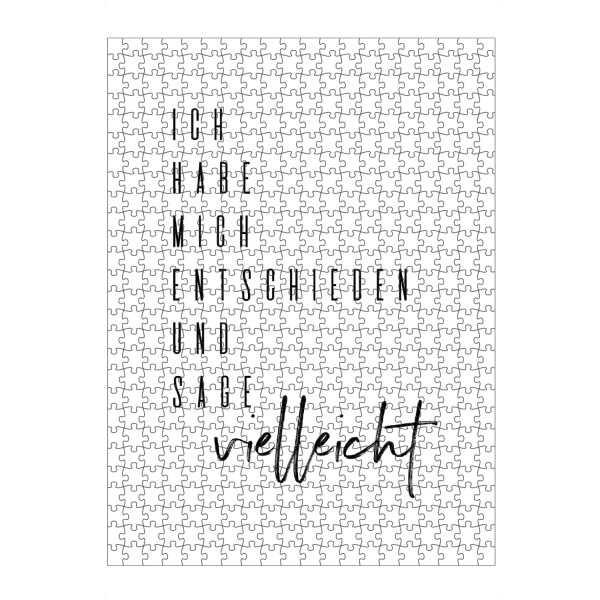 Puzzle Ravensburger "Ich sage vielleicht" artboxONE - Typografie,Schwarzweiß,Lustig