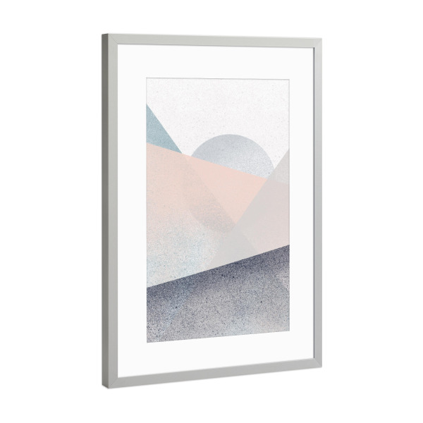 Poster mit Rahmen Silber "Colors Overlapping" artboxONE - Abstrakt - Abstract,Minimal,Colors,Texture,Shape,Circle