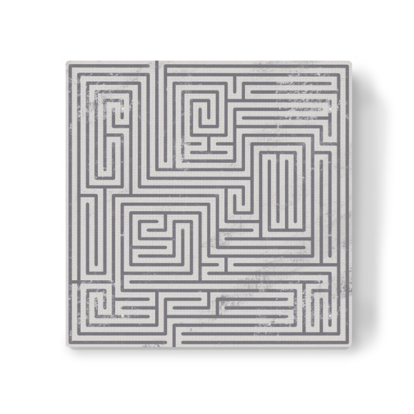 Leinwandbild "Maze Design" artboxONE - Abstrakt - Maze,Abstract,Architecture,White,Black,Minimal,Geometry