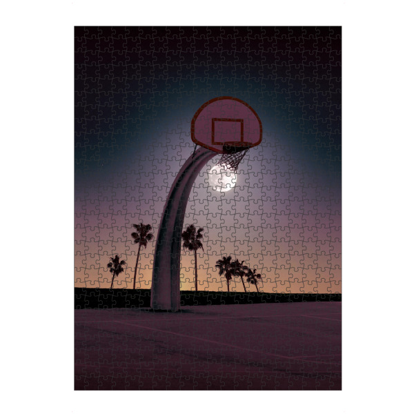 artboxONE Puzzle "BASKETMOON" artboxONE - Sport,Fiktion - Basketball,Moon,Palm tree - Bild basketball