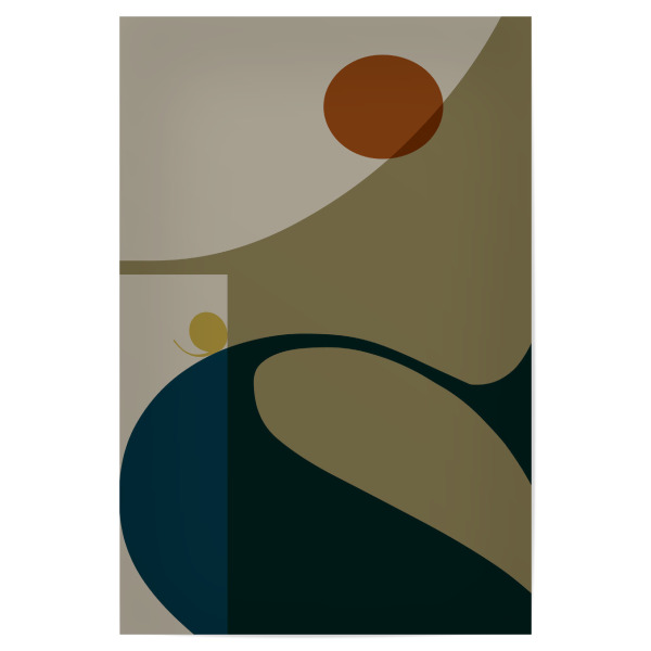 Poster 30x20 cm "Typo 1 blue beige" artboxONE - Abstrakt