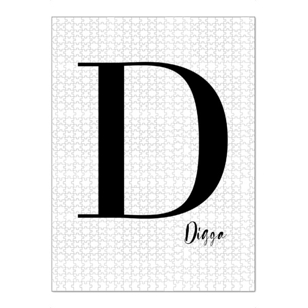 Puzzle Ravensburger "D - Digga" artboxONE - Typografie,Schwarzweiß,Buchstaben / D