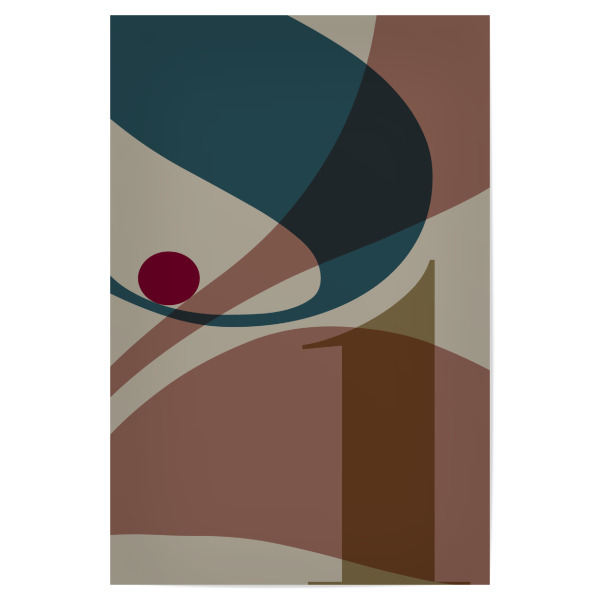 Poster "Typo 2 rose blue" artboxONE - Typografie,Buchstaben