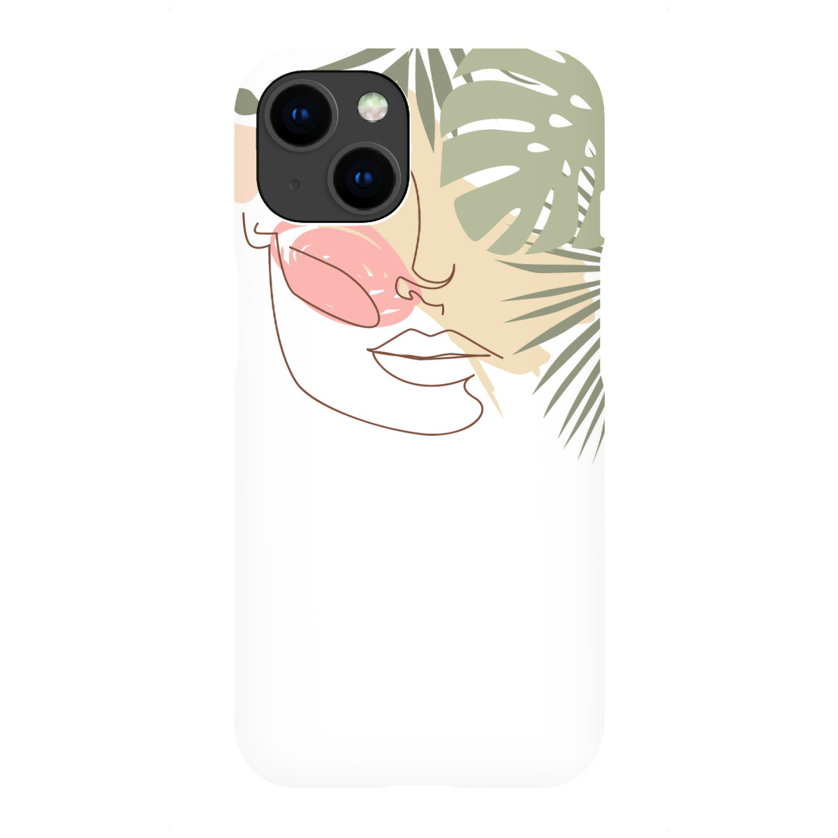 iPhone "Tropical Flower Girl - Minimal Art" Premium-Case Handyhülle artboxONE