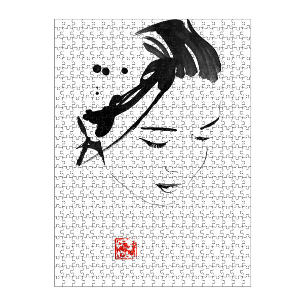 artboxONE Puzzle "Chinese face" artboxONE - Menschen,Schwarzweiß - China,Japan,Sumie,Hair - Bild china