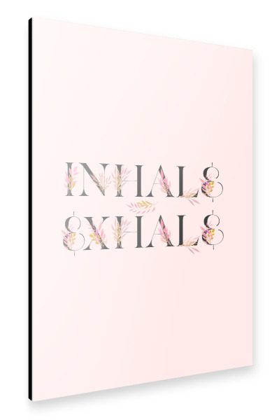 Alu-Dibond "Floral Inhale Exhale" 30x20 cm artboxONE