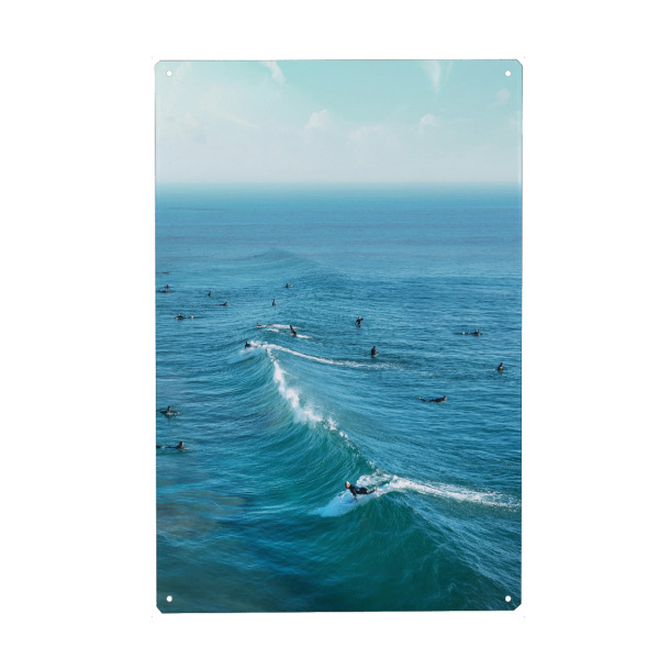 Holzbild "Huntington Beach" artboxONE - Reise / Strand und Meer,Sport,Sport / Sommerspiele,Städte / Los Angeles