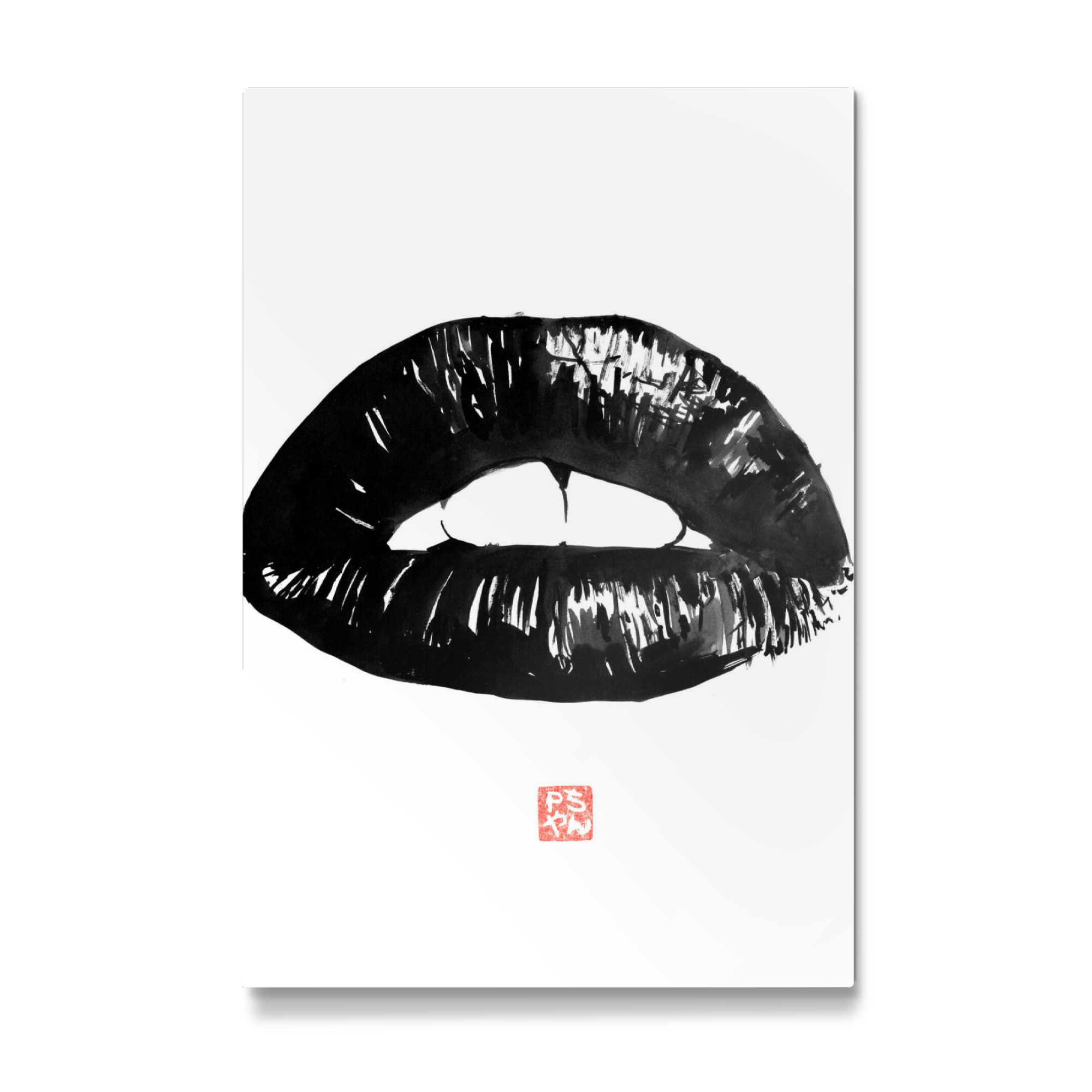 Galerie-Print "Black lips" 75x50 cm artboxONE