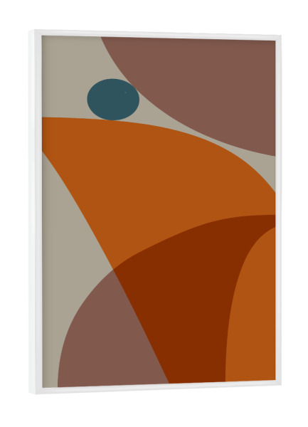 Poster mit weißem Rahmen "Typo 4 orange beige" artboxONE - Abstrakt,Geometrie