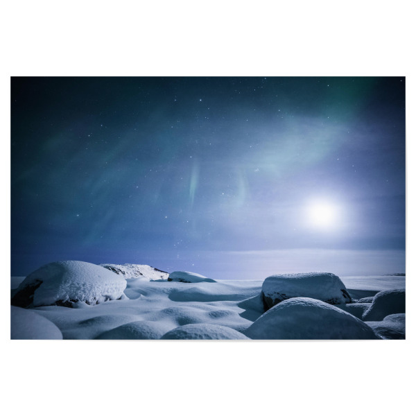 Poster "Cold night" artboxONE - Natur - Nordlicht,Polarlicht,Arktis,Landschaft,Himmel