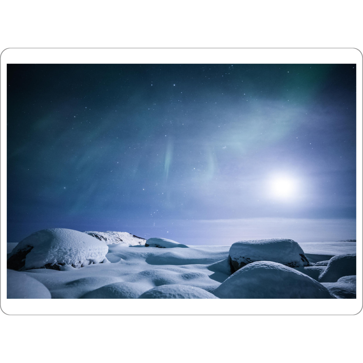 Tischset "Cold night" artboxONE - Natur - Nordlicht,Polarlicht,Arktis,Landschaft,Himmel - Bild nordlicht