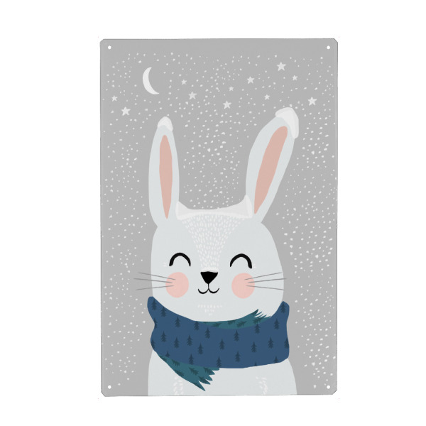 Holzbild "Schneehase" artboxONE - Für Kinder,Tiere