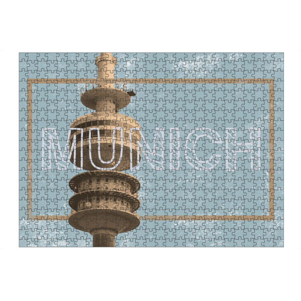 Puzzle Ravensburger "Munich Green" artboxONE - Städte / München,Typografie,Reise,Architektur