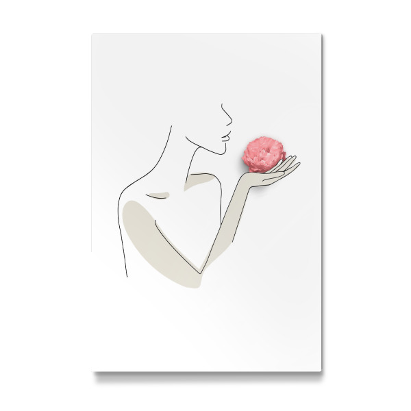 Galerie-Print "Minimal Line Art Woman and Rose" 30x20 cm artboxONE
