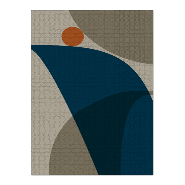 Puzzle Ravensburger "Typo 4 blue beige" artboxONE - Typografie,Abstrakt,Buchstaben,Fiktion