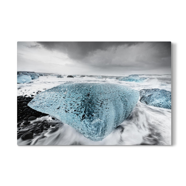 Galerie-Print "Großer Eisblock in der Brandung" 30x20 cm artboxONE