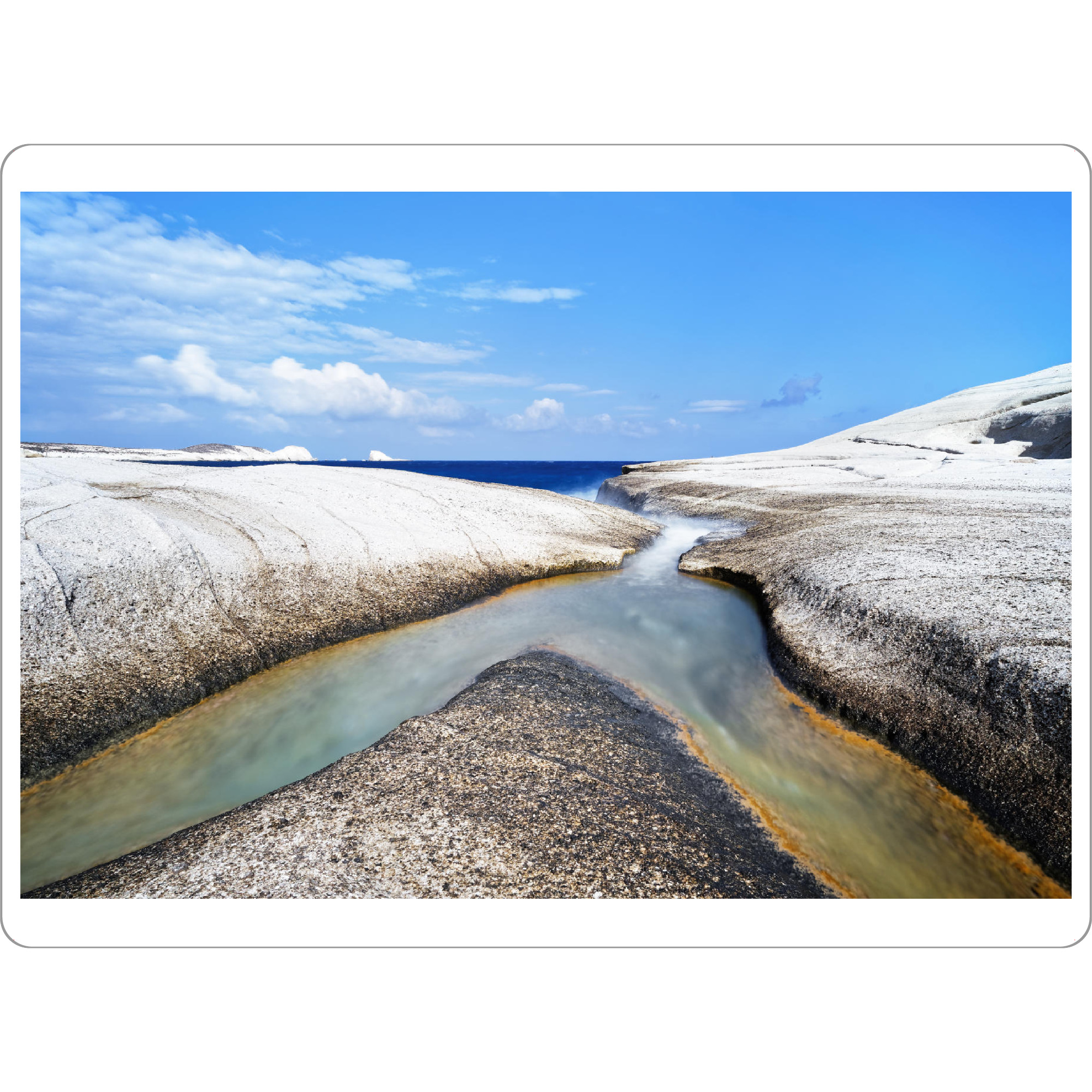 Tischset "Zusammenfluss am Bimssteinstrand" artboxONE - Natur,Reise,Reise / Strand und Meer,Reise / Länder,Buchstaben / Y